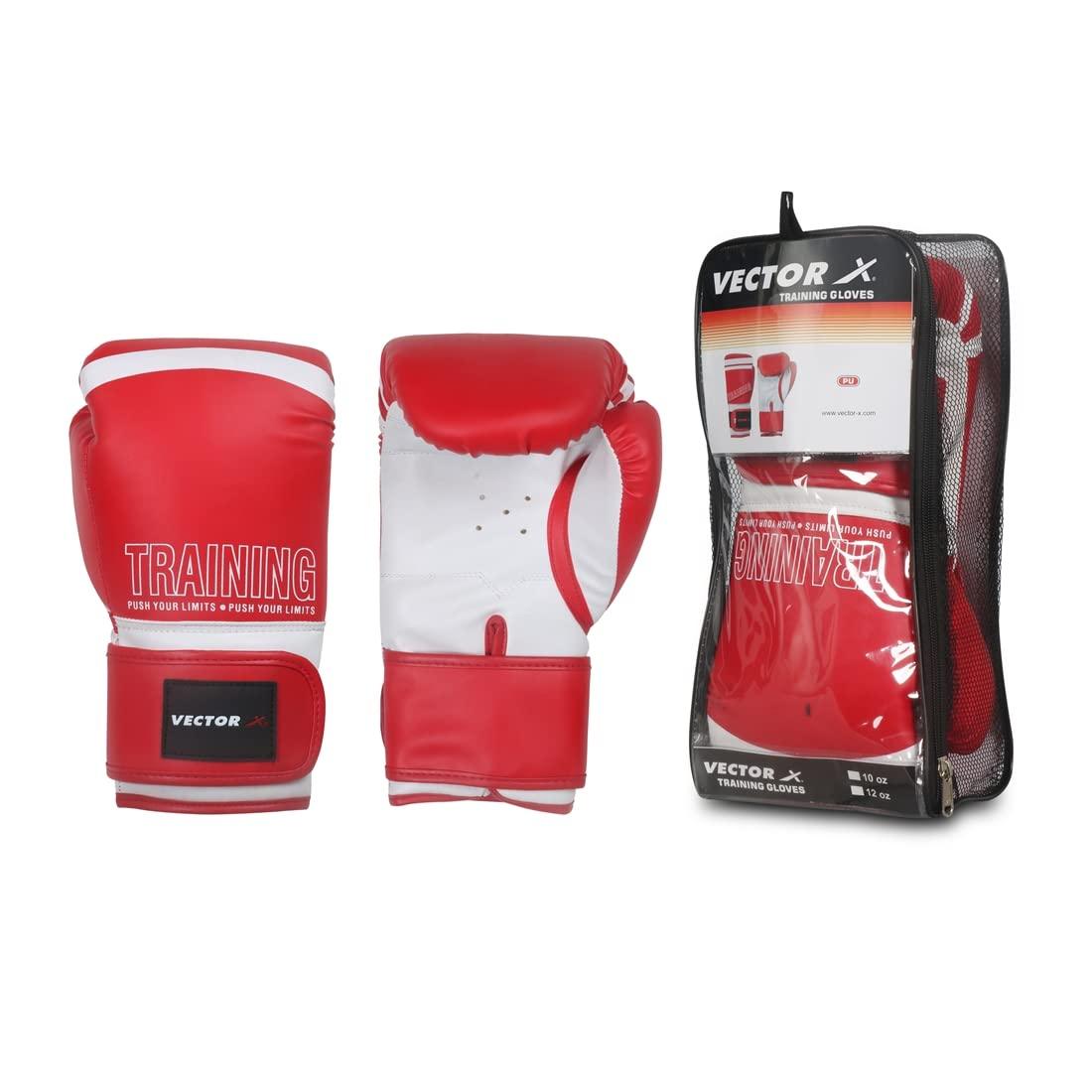 Vector X Training Boxing Gloves Material 1 Pair of Glove ( Red)