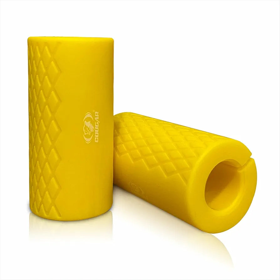 COUGAR Rubber Thick Bar Grips Turns Barbell Hand/Fitness Grip