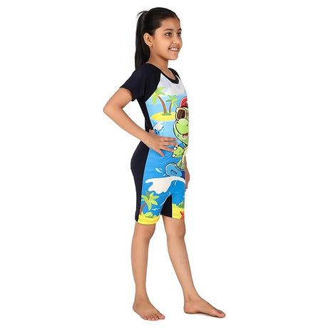 VIVA SWIMMING Half Sleeves Swimwear Suit Costume for Kids For Practicing Swimming, Diving, Cycling, Aerobics
