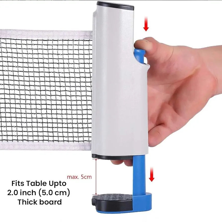 COUGAR Table Tennis Net with Push Clamps, Portable TT Net, Retractable Table Tennis Net for Any Table