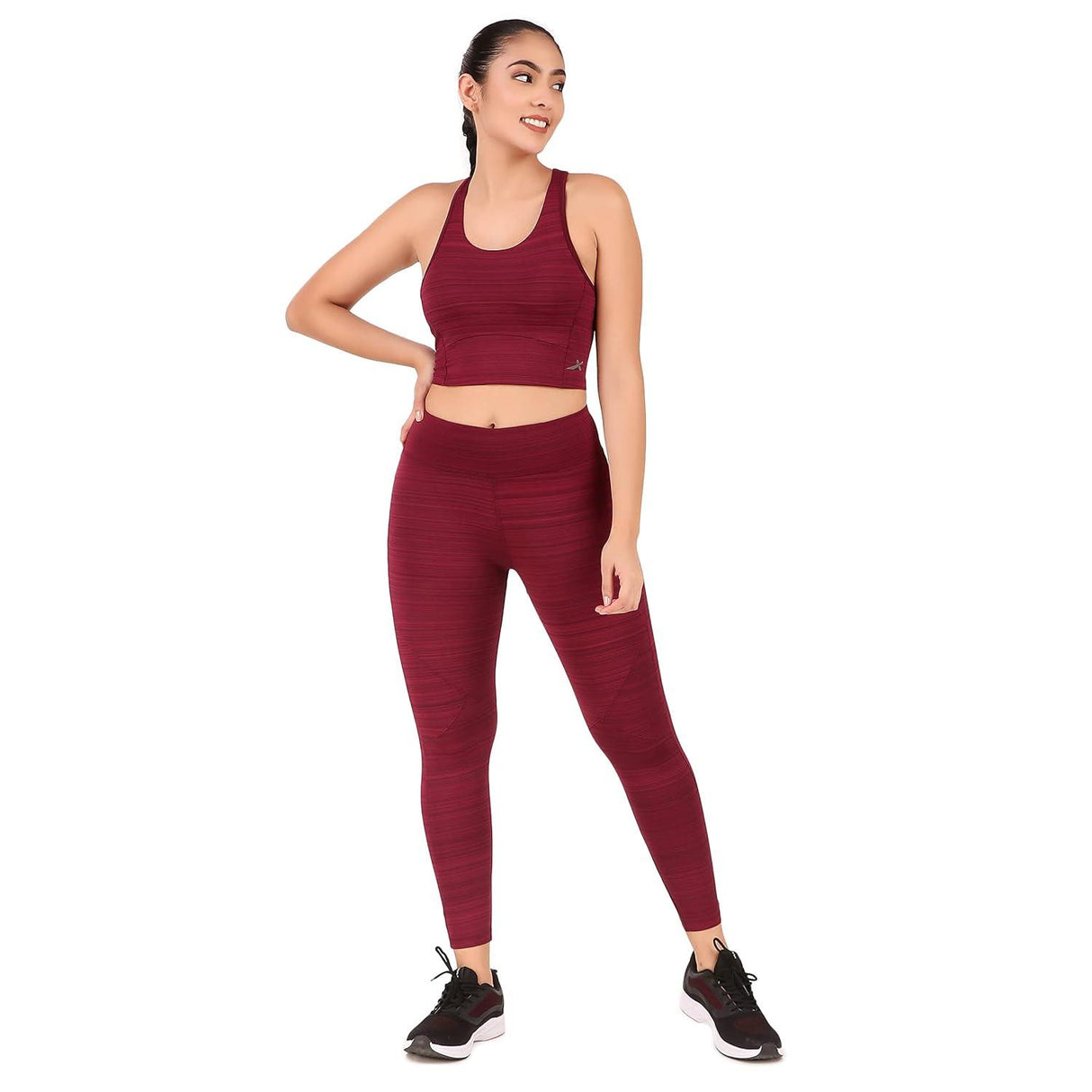 Vector X OSB-279 Women's Yoga Stretchable Sports Bra and Full Length Tights set