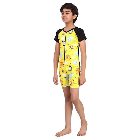 VIVA SWIMMING Half Sleeves Swimwear Suit Costume for Kids For Practicing Swimming, Diving, Cycling, Aerobics