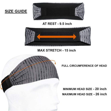 Sports Headband For Men and Women (Black Plain)