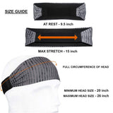 Sports Headband For Men and Women (Blue Melange/Seismic Grey)