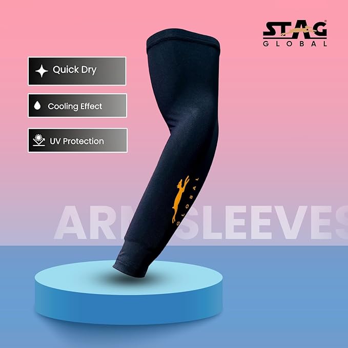 STAG GLOBAL Sports Arm Sleeves | Breathable, Stretchable & UV Resistant for Men & Women