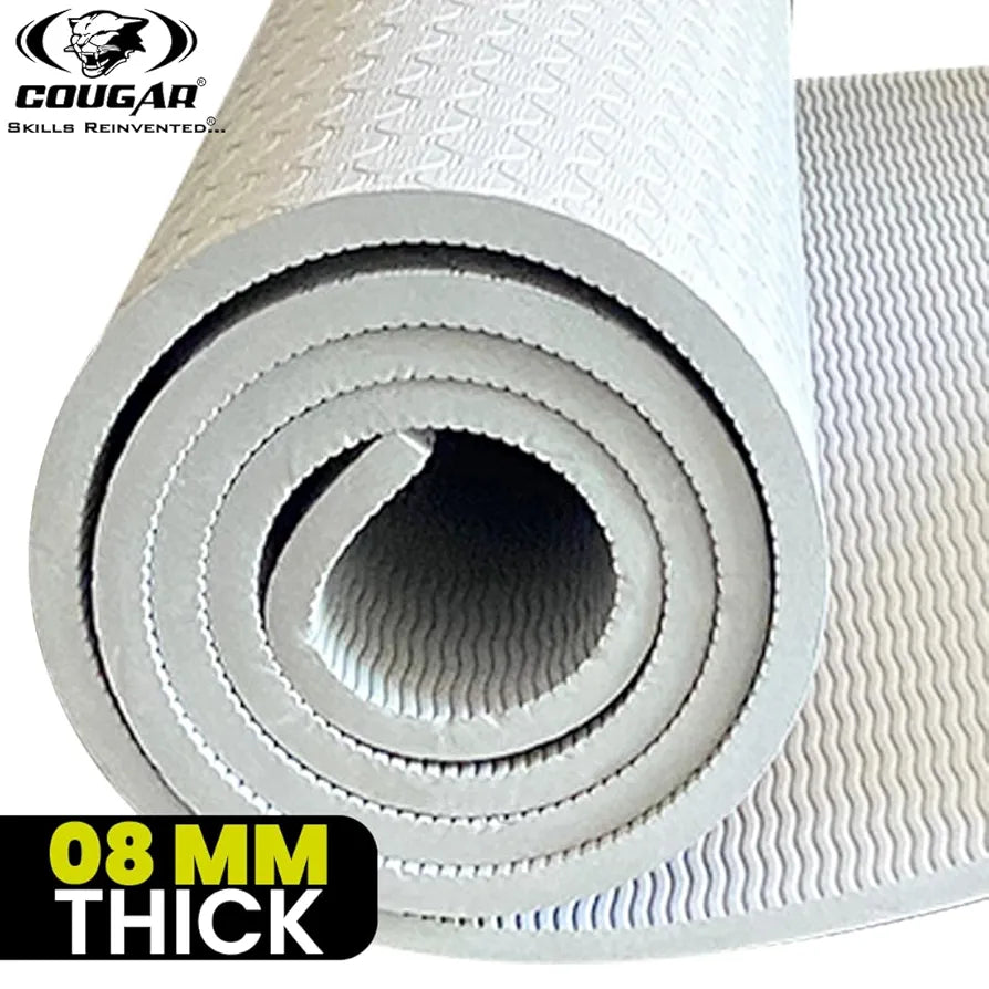 COUGAR Nirvana Yoga Mats For Men Women Exercise mat for home workout gym mat Anti Slip Yoga mat Kids- 8 mm