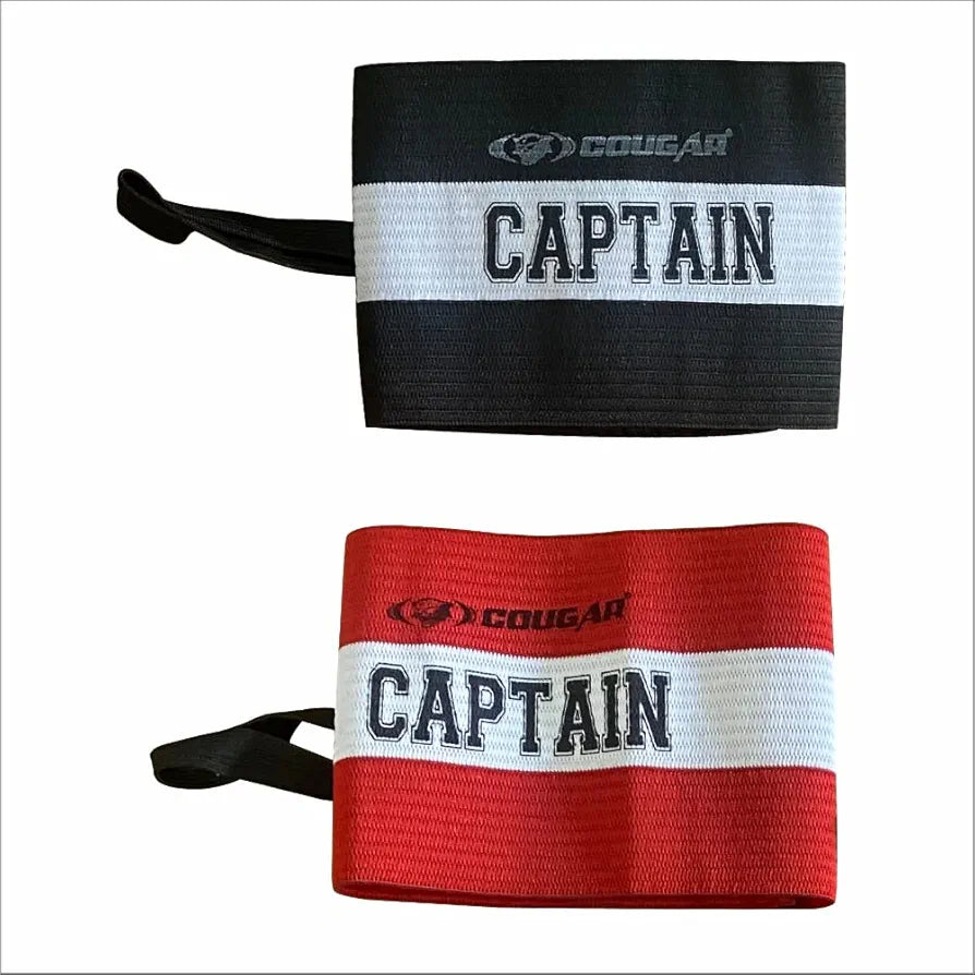 COUGAR Captain Armband with Velcro for Football Soccer Training, Anti Drop Design for Adult & Youth, Multicolor| Set of 2 |