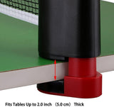 Vector X Table Tennis Net Retractable Table Tennis Net Replacement, Ping Pong Net(Black-Red)