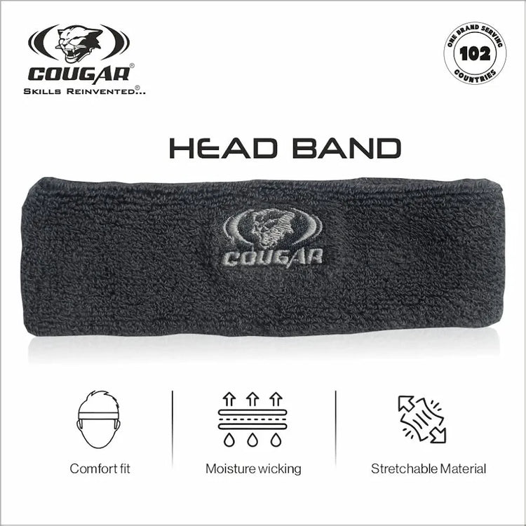 COUGAR Headband Sports,Gym Workout,Yoga Sweatband-All Sports Wear Headband Fitness Band Unisex 