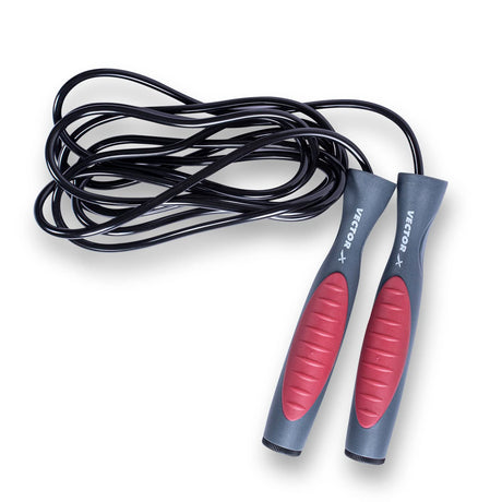 Vector X IR-97132 Skipping Jump Rope for Speed Skipping. Lightweight Jump Rope for Women, Men, and Kids(Pink-Grey)