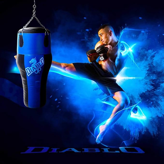 Diablo Fitness Training Synthetic Leather Black Boxing Gloves | Kibi Sports