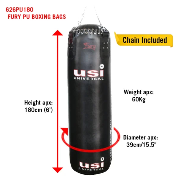 Fury PU Punching/Boxing Bags (Filled) – 626PU