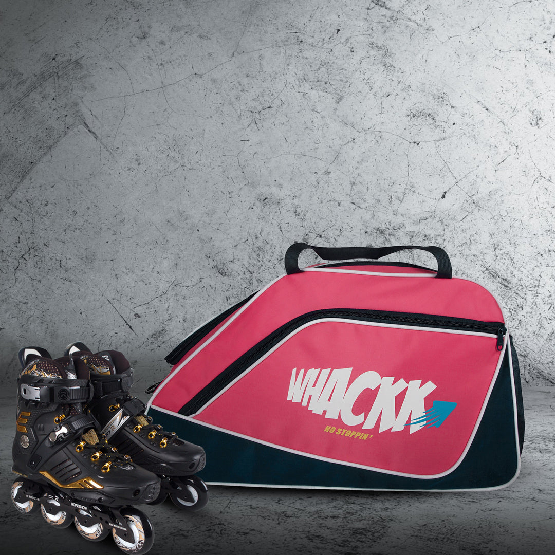 Flip Senior Pink 33L|Skating/Gym/Sports/Travel/Bag|Inline Roller Equipment Bag|Quad Ice Skates Kit|Kitbag|Easy Access Pocket|2 Bottle Holders|Compartment Fits in Helmet & Skates 11"