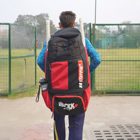 Condor Red Black 89L Unisex Cricket Kit Bag Backpack | Adult Size | 2 Bat | Shoe/Helmet Pocket | Main Compartment 20" Leg Pad |2 Bottle Holder | Easy Access Pocket | Player Edition Senior