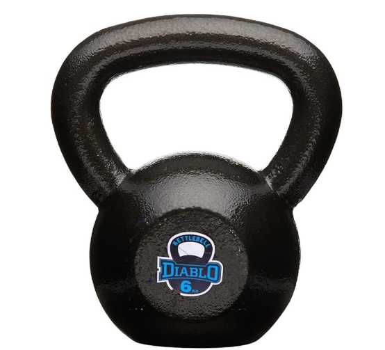 DIABLO Premium Fitness Solid Cast Iron Kettlebell Weights (2Kg,4KG,6KG,8KG,10KG,12KG) | Kibi Sports
