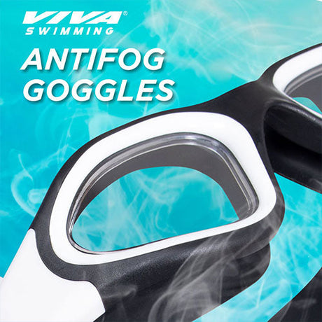 Viva Swimming Atlanta Swimming Goggles| Anti-Fog, UV Protection|One Piece Silicon|For professional Swimmer|Fully Adjustable Strap|Branded Case Packing