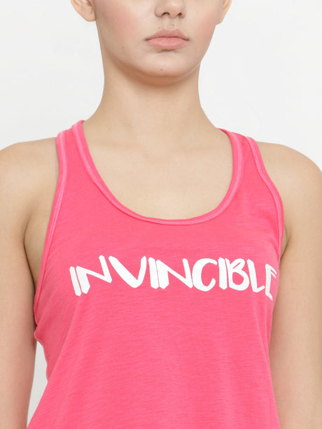 Invincible Women’s Athleisure Slogan Workout Tank Top | K.L. Mahajan & Sons (Invincible)
