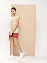 Yoga Tee with Back Mesh Panel