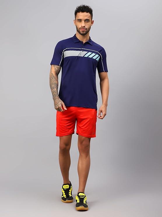 Vector X Mens Printed Polo Collar Neck Stylish Polyester T-Shirts