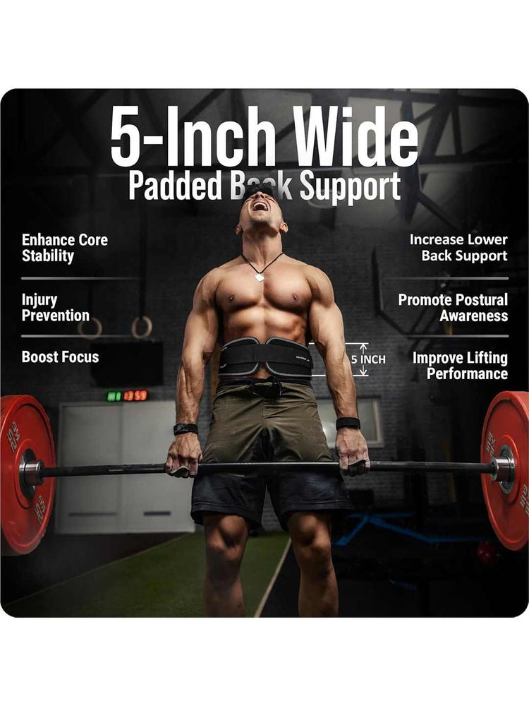 Vector X Level Up 5 Inch Weight Lifting Gym Belt Quick Locking Gym Belt Fitness Weightlifting Belt for Squats, Weightlifting and Strength Training