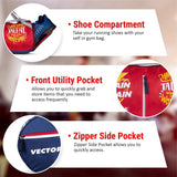 Vector X No Pain Gym Duffel 22L Sports Bag for Men and Women with Shoes Compartment Polyester | Front Utility Pocket |Durable Base | Adjustable Shoulder Strap