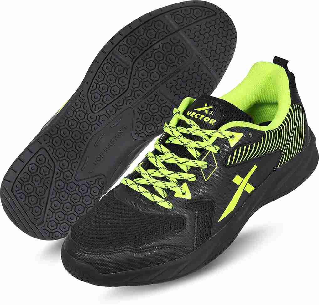 Vector X Luminous Tennis/Badminton Court Shoe, Elegent Design, Rubber Sole, Slip Resistance, Light Weight, EVA Insocks for Comfort