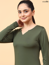 Active Full Sleeves T-shirt (Olive green)