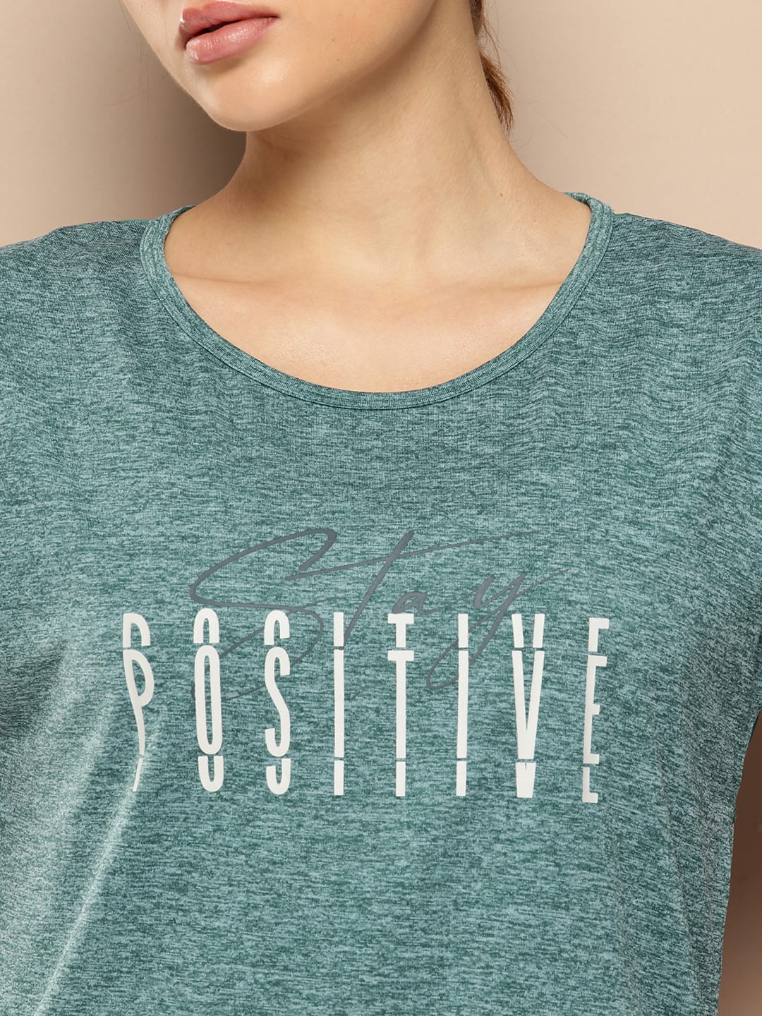 Pack Of 2 Women Yoga Tee Peach & Teal