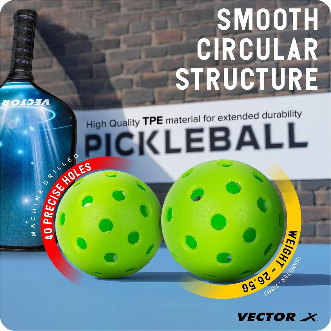 Vector X Graphite Pickle Bat 16 MM, Lightweight Carbon Fiber Material, Face Honeycomb Composite Core Paddle Low Edge Guard, Durable, Lightweight Pickleball Racket