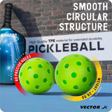 Vector X Graphite Pickle Bat 16 MM, Lightweight Carbon Fiber Material, Face Honeycomb Composite Core Paddle Low Edge Guard, Durable, Lightweight Pickleball Racket