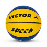 Vector X 8 Panel Speed Rubber Moulded Indoor/Outdoor Basketball with Butyl Bladder (Suitable for Practice/Match/Training) + Free Air Needle