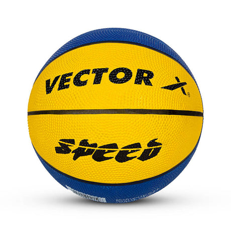 Vector X 8 Panel Speed Rubber Moulded Indoor/Outdoor Basketball with Butyl Bladder (Suitable for Practice/Match/Training) + Free Air Needle