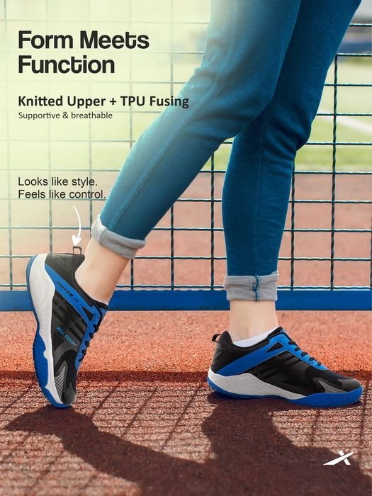 ALL COURT Knitted + TPU Fusing Upper, EVA Midsole, Rubber Sole Footwear sneakers Badminton Shoes For Men 