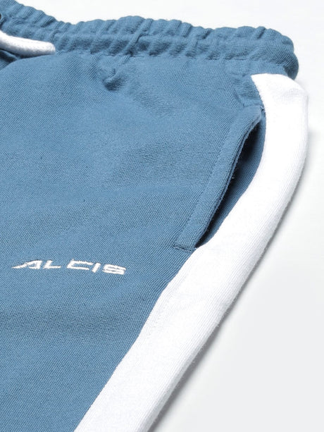 Alcis Women Blue & White Striped Relaxed Fit Joggers | Alcis