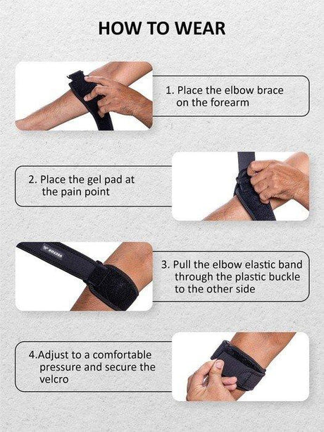 Vector X VNS-015 Tendonitis and tennis Elbow and Strap For Men and Women,Golfers,Elbow Counterforce Band For Tendon Pain Relief,Weightlifting, Having Elbow Strap with Compression Pad.