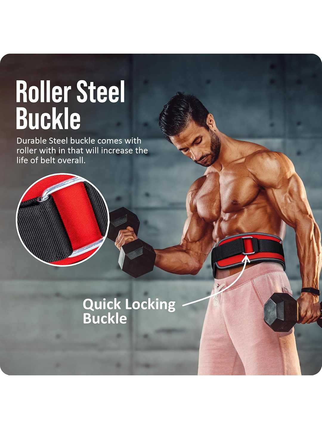 Vector X Level Up 5 Inch Weight Lifting Gym Belt Quick Locking Gym Belt Fitness Weightlifting Belt for Squats, Weightlifting and Strength Training