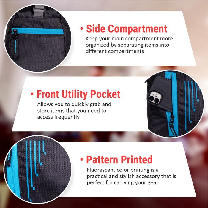 Vector X Stealth Kit Bag for Men and Women Use for Multipurpose Travel, Gym,Fitness, Hanging Organiser