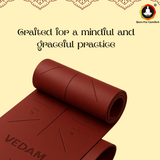 Vedam TPE Alignment Yoga Mat (Wine) 8MM
