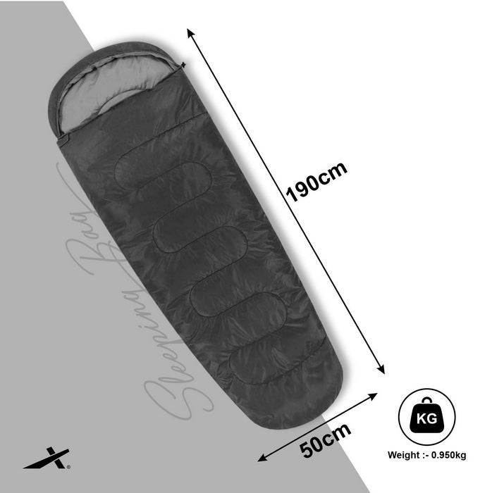 Vector X Tracking Camping Conical Sleeping Bag 180x75cms Indoor Outdoor Lightweight Sleep Bag for Travelling Hiking Bag