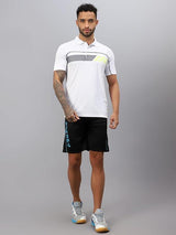 Vector X Mens Printed Polo Collar Neck Stylish Polyester T-Shirts