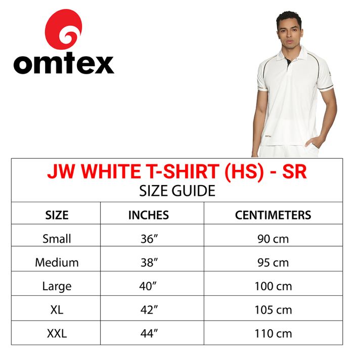 JW Cricket Whites T-shirt (Half Sleeve) - Sr