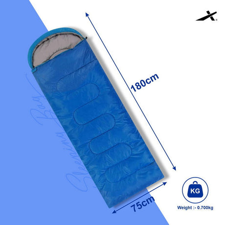 Vector X Tracking Camping Conical Sleeping Bag 180x75cms Indoor Outdoor Lightweight Sleep Bag for Travelling Hiking Bag