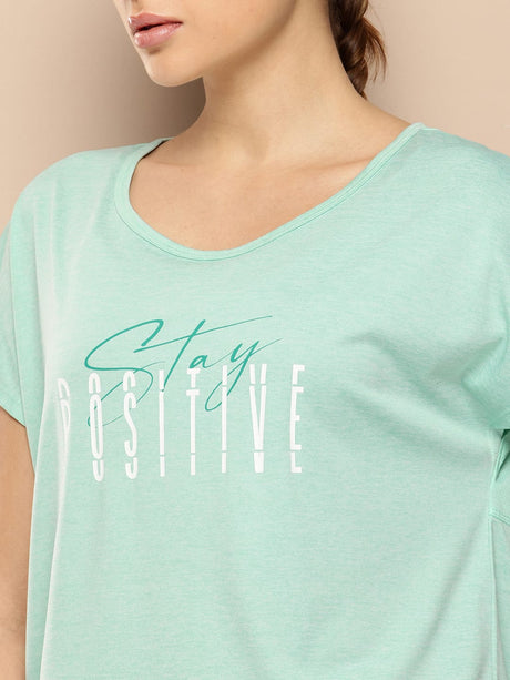 Pack Of 2 Women Yoga Tee Lavender & Sea Green