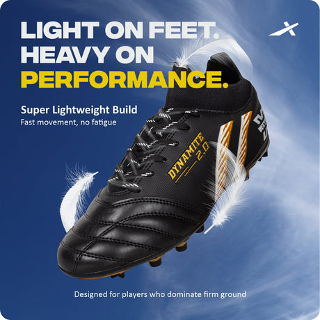 Vector X Dynamite 2.0 Unisex Lightweight Synthetic Upper Football Shoes with Durable TPU Sole|Men’s Sports & Outdoor Training Athletic Footwear for Practice & Play