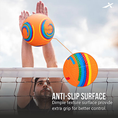 Vector X Glider Volleyball/Rubberized Moulded/Suitable for Indoor/Outdoor/for Men/Women/Kids Rubber Material/Training /Match Ball Needle -Size - 4 (Volleyball)