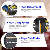 Vector X No Pain Gym Duffel 22L Sports Bag for Men and Women with Shoes Compartment Polyester | Front Utility Pocket |Durable Base | Adjustable Shoulder Strap