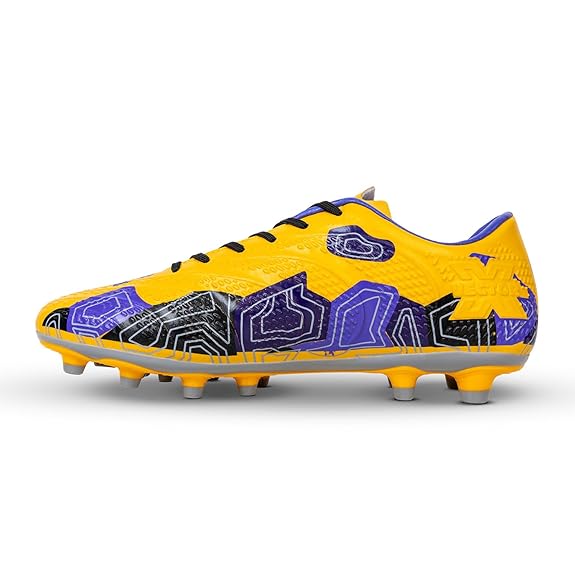 Vector X Breeze Pro Soccer Studs Fully Embossed Synthetic Upper|Double Colour TPU sole Football Shoes For Men