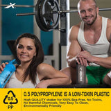 Vector X Nitro High Quality 700 ml Capacity Shaker With Strong Plastic Body Material - 0.5 PP Grade (100% BPA Free, No Toxins) Perfect for Mixing Whey Protein Powder, Smoothies and other Supplements|Gym Water Bottle with Blender Ball