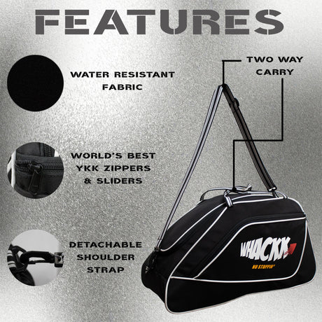 Flip Black Junior 33L|Skating/Gym/Sports/Travel Bag|Inline Roller Equipment Bag||Quad Ice Skates Kit|Kitbag|Easy Access Pocket|2 Bottle Holders|Compartment Fits in Helmet & Skates 6"