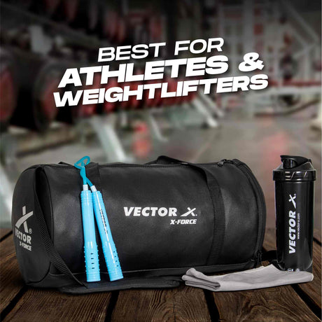 Vector X Leather Gym Bag Duffel Bag Shoulder Bag for Men and Women Carrying Gym Accessories